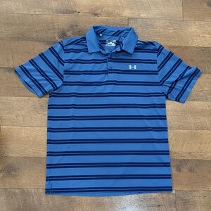 Under Armour Men's Navy and Blue Polo Shirt